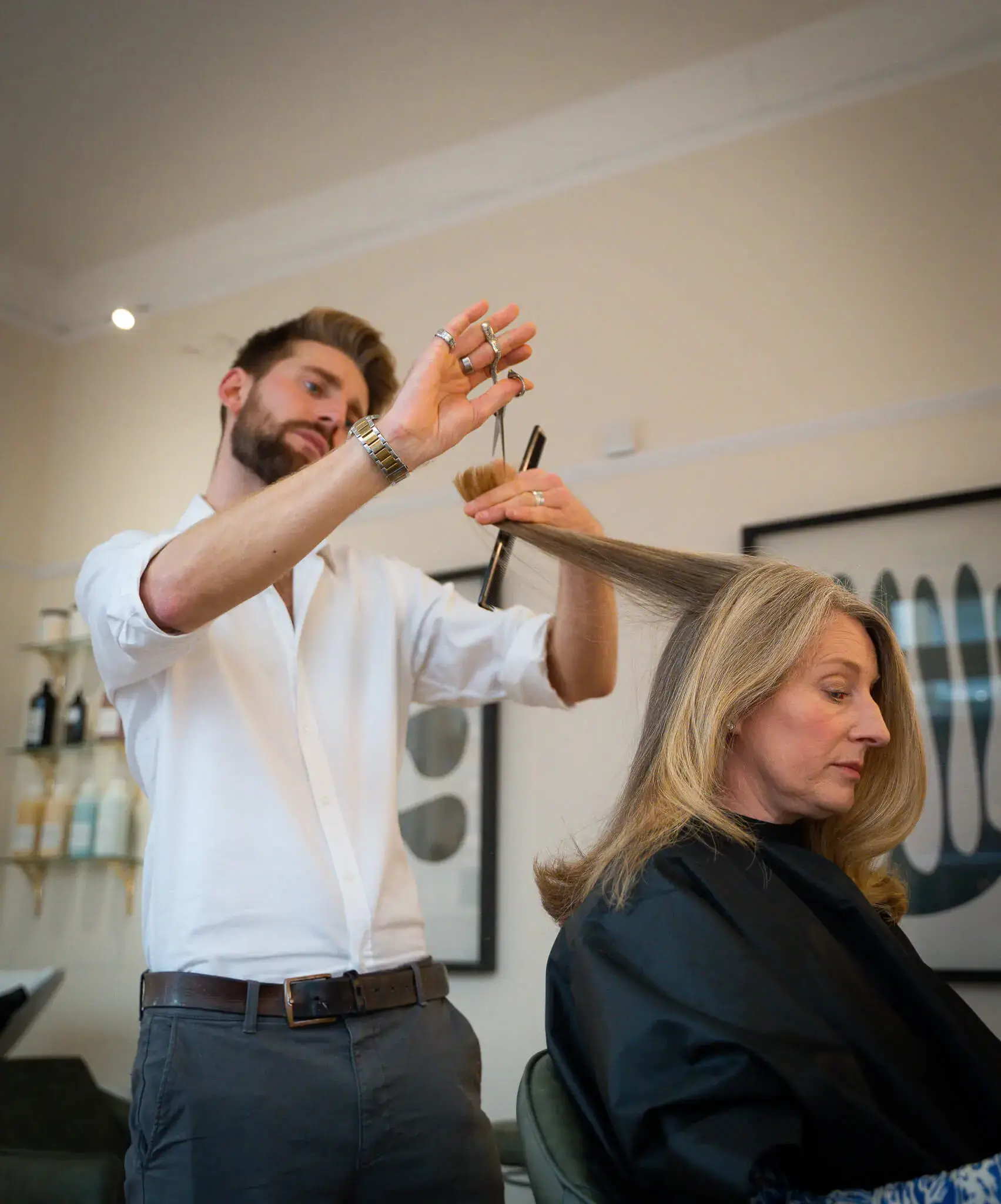 Precision haircut at Hone & Howe in Clifton Village, Bristol